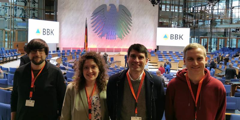 Four scientists are staying together in the World Conference Center in Bonn.